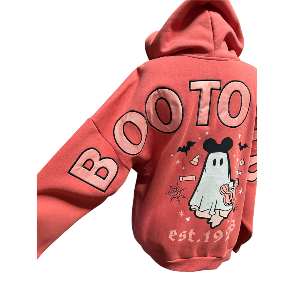 Disney Mickey Mouse Boo to You Hoodie Sweatshirt Adults Halloween Ghosts NWT XL - Picture 8 of 16